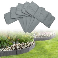 10Pcs Cobbled Stone-Effect Garden Edging Plant Border Garden Landscape Edging