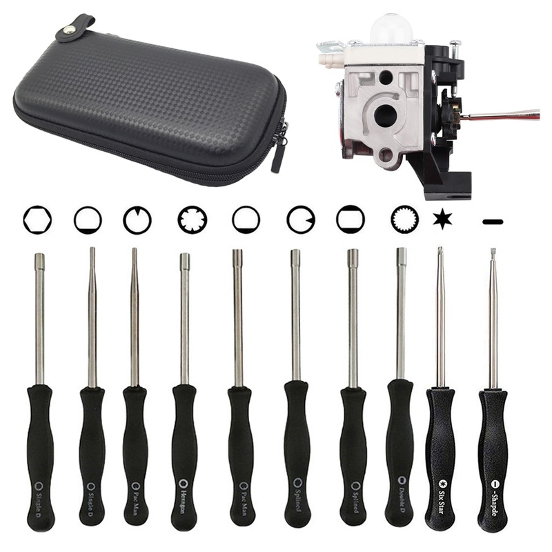 OGoDeal 10Pcs Rburetor Adjustment Screwdriver Tool Kit Walbro