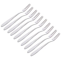 10pcs or 20pcs Mini Stainless Steel Fruit Forks Dessert Salad Forks Two Tines Forks