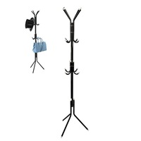 12 Hooks 3-Tier Coat Rack Metal Clothes Hanger Multifunctional Coat Rack for Coats Hats Scarves and Handbags