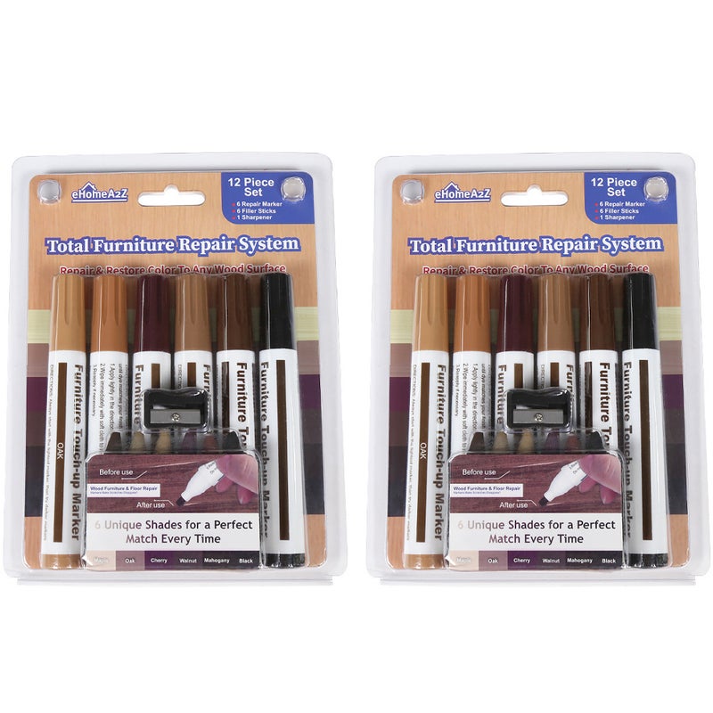 Buy 13pcs/17pcs Furniture Repair Wood Repair Markers Touch Up Repair Pen  with Sharpener Kit - MyDeal