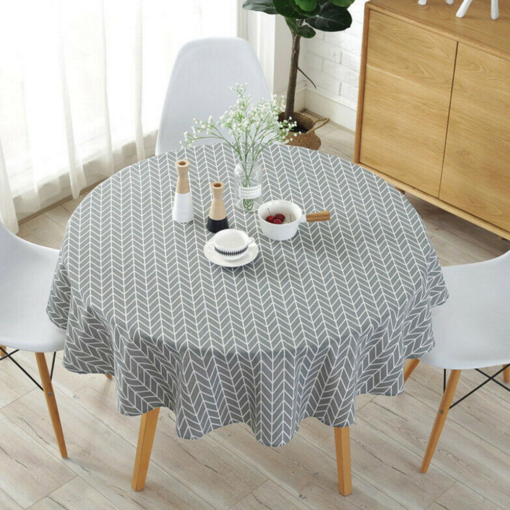 150cm Round Tablecloth Cotton Table Cloth Decorative Table Cover Household Garden Dining Tableware