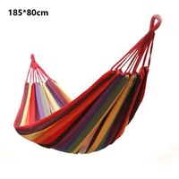 Outdoor Striped Hammock Red 185*80cm
