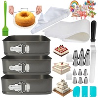 193Pcs Cake Decorating Kit Rotating Baking Flower Icing Nozzles Piping Tool