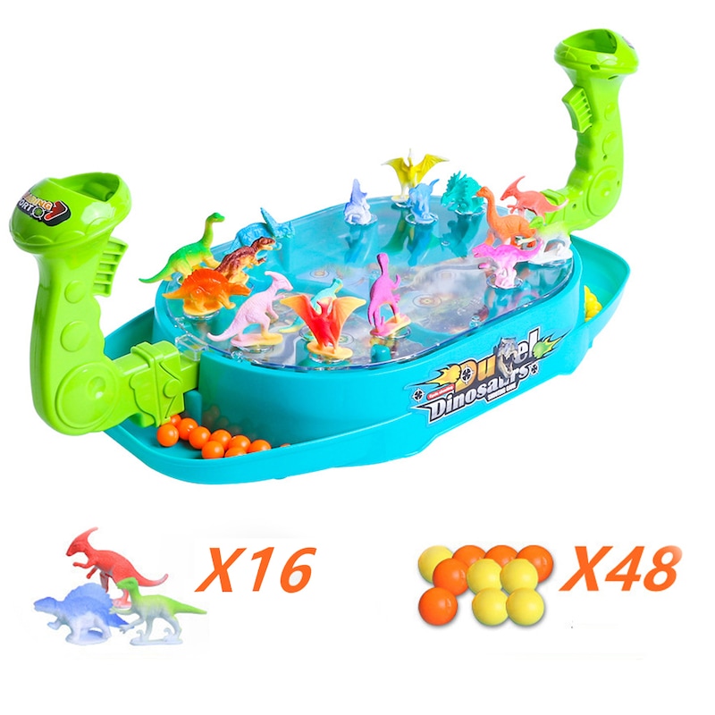 Buy 2-Player Dinosaur Toys Board Games Dinosaur Shooting Games - MyDeal