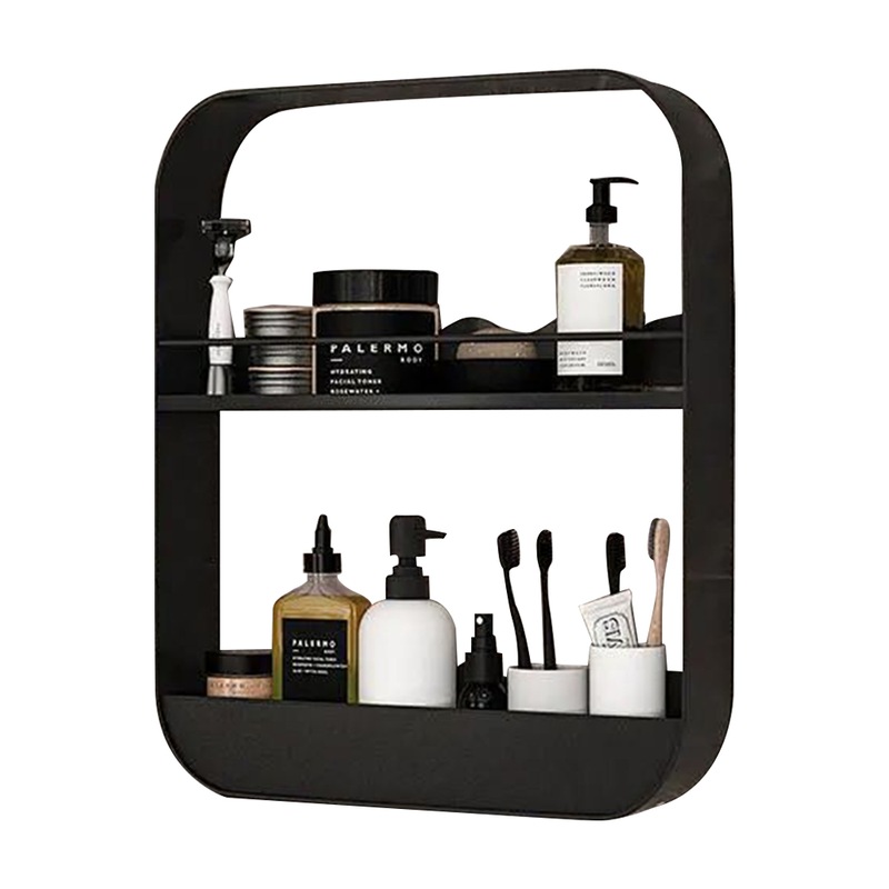 Buy 2Tier PunchFree Bathroom Wall Rack WallMounted Cosmetics Storage