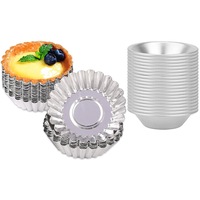 20pcs/40pcs Reusable Non-Stick Egg Tart Molds