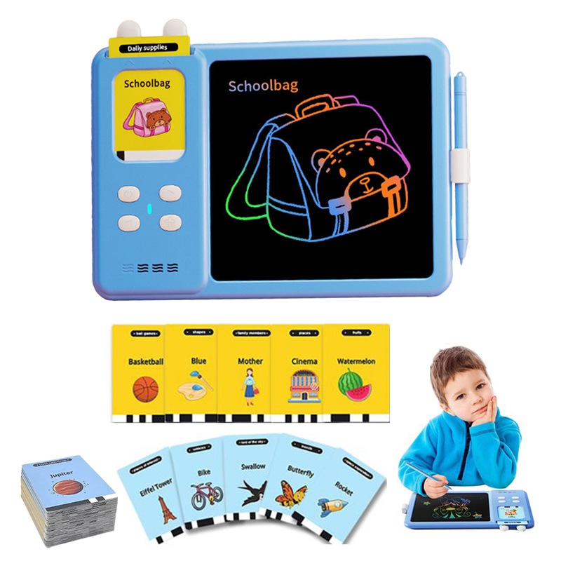 Buy 224 Words Talking Flash Cards LCD Writing Tablet Toddlers Preschool ...