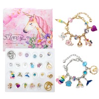 24 Countdown Calendar Unicorn Blind Box Christmas Charm Bracelet Set