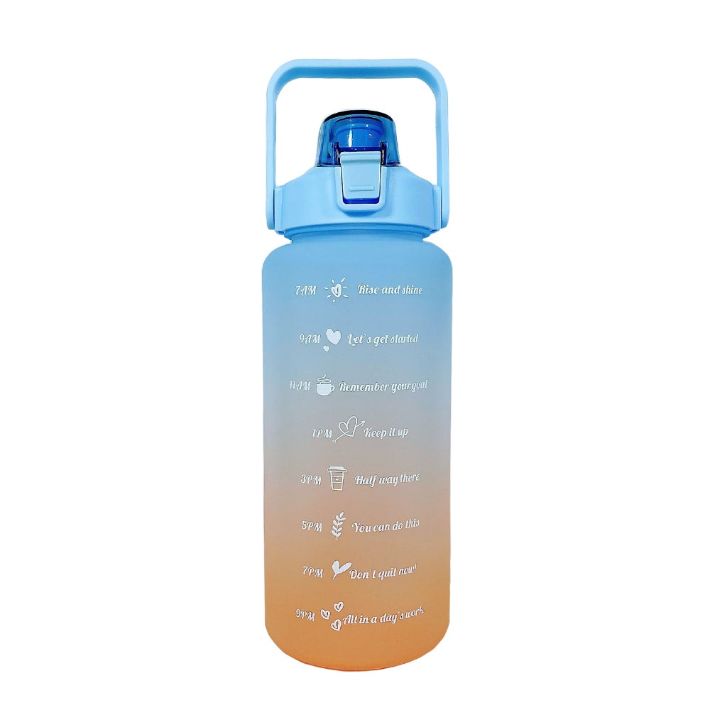 2L Large-capacity Water Bottle With Time Markings