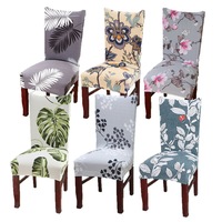 2pcs/4pcs/6pcs Chair Cover Dining Elastic Spandex Anti-dirty Chair Covers