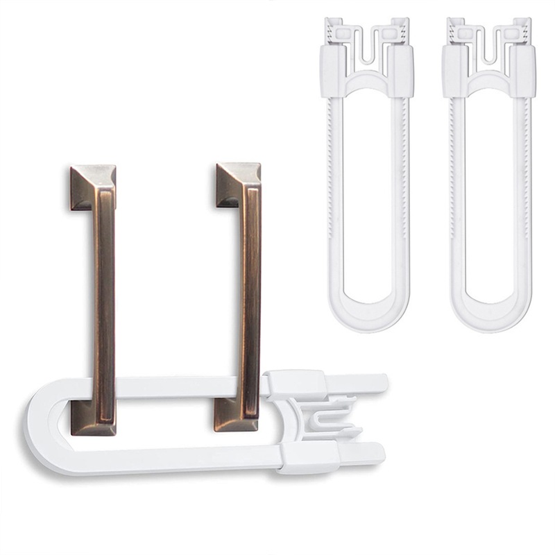 Buy 2Pcs Baby Safety Sliding Locks Adjustable U Shaped Child