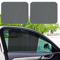 Pairs of 42 x 38cm Car Window Dotted Shade Stickers Reusable Car Side Window Shade Screen Cover Breathable Sunshade