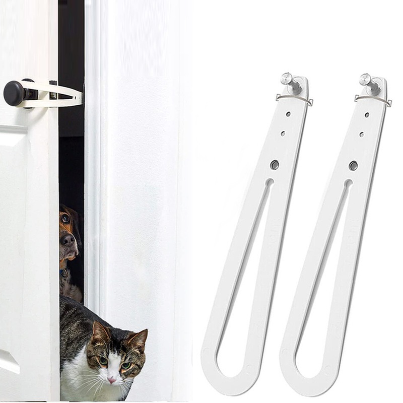 Buy 2Pcs Child Proof Door Lock Cat Door Holder Latch Fast Flex Latch