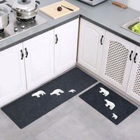 2Pcs Non-Slip Doormat Home Kitchen bathroom Floor Door Mat Washable Rug Carpet