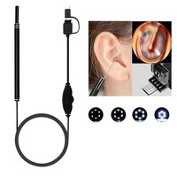 3 in 1 Ear Cleaning Endoscope Ear Wax Remover Tool with 6 Adjustable LED Waterproof Ear Wax Cleaning Endoscope