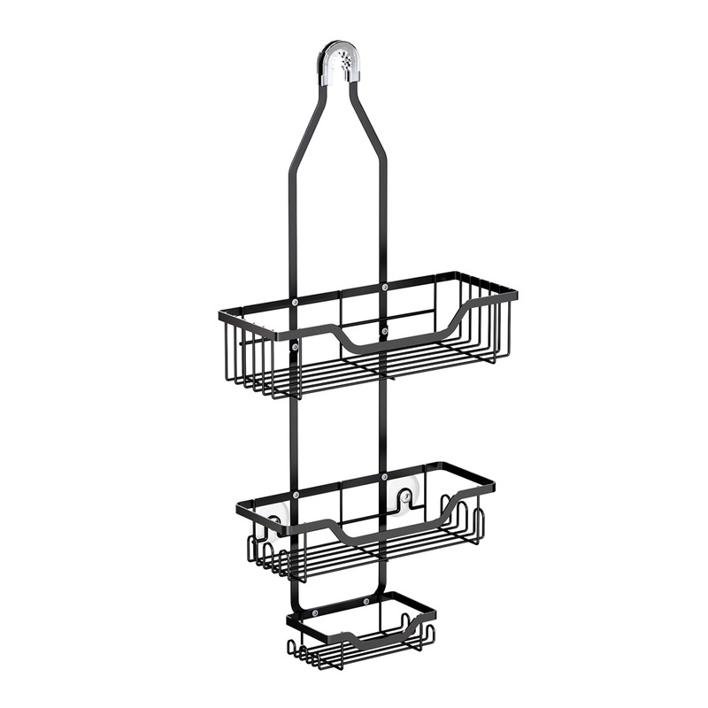 Buy 3 Layers Metal Bathroom Shelf Hangs Over the Shower Head Standing ...