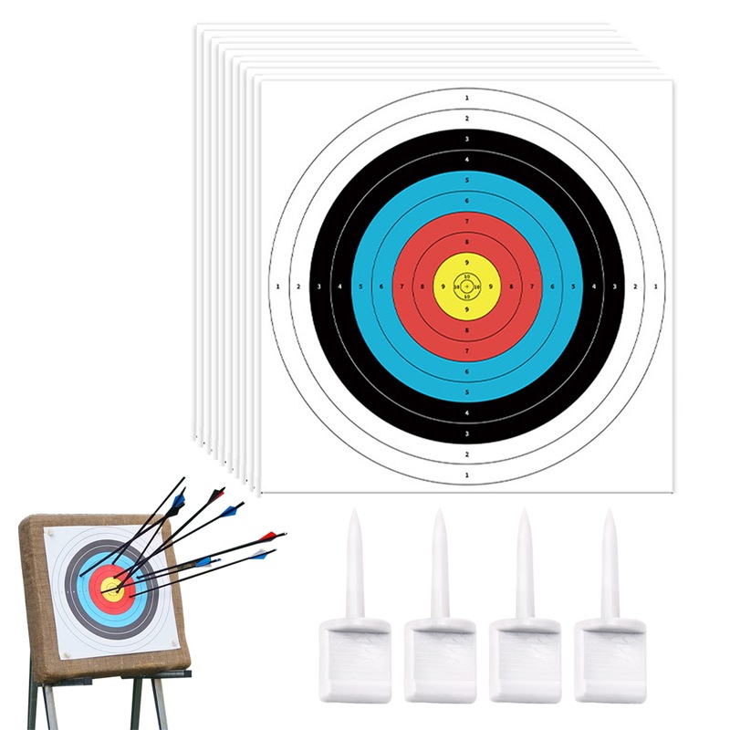 Buy 30Pcs Archery Targets Paper 10 Ring Bow Arrow Targets Face Hunting