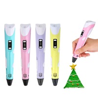 3D Printing Pen DIY Crafting Drawing Art Printer Doodle Drawing Pen PLA ABS Filaments Printing Pen LCD Screen Printer Pen