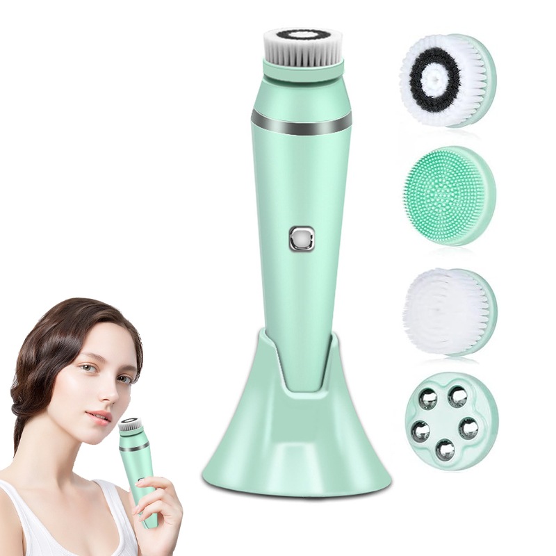 Buy 4in1 Electric Powered Facial Cleansing Brush Set for Skin Care