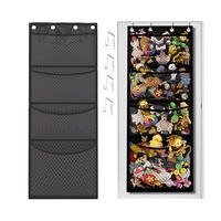 4 Layer Stuffed Animal Storage Hanging Mesh Bag Toy Organizer with Metal Hook