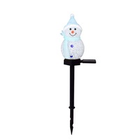 4Pcs LED Solar Snowman Garden Stake Lamp Christmas Ground Lights