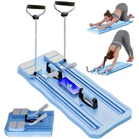 5-in-1 Pilates Reformer Board Foldable Abdominal Fitness Board with Elbow Support Gym Equipment for Weight Loss Training