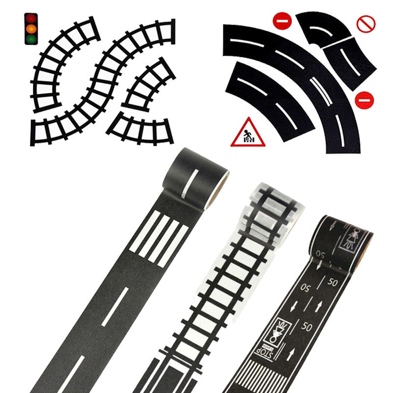 5PK DIY Adhesive Toy Car Track Tape Railway Removable Sticker Tape Kit