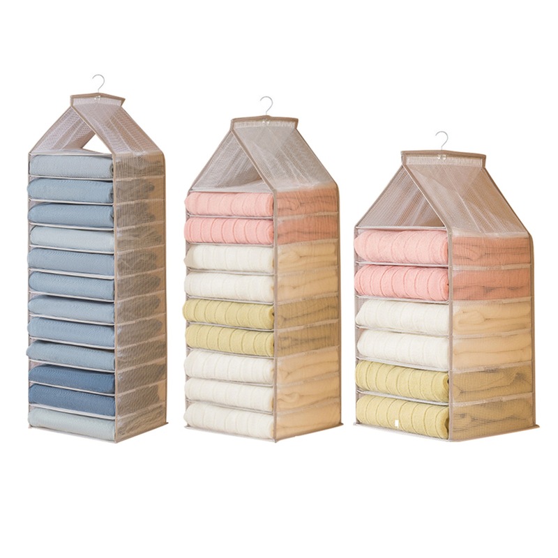 Buy 6/9/12 Grids Hanging Wardrobe Organizer Collapsible Closet Hanging