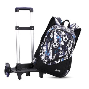 6-Wheeled Rolling School Backpack with Crossbody Bag & Pen Bag