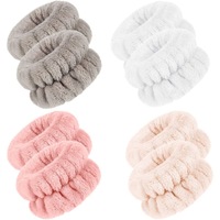 8pcs Sweatbands Absorbent Wrist Spa Washband Microfiber Wrist Wash Towel Band Wristbands