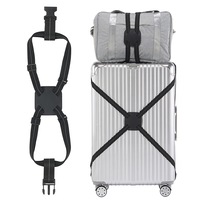 Adjustable Travel Luggage Strap Bag Bungees Elastic Suitcase Belt with Buckles for Add a Bag