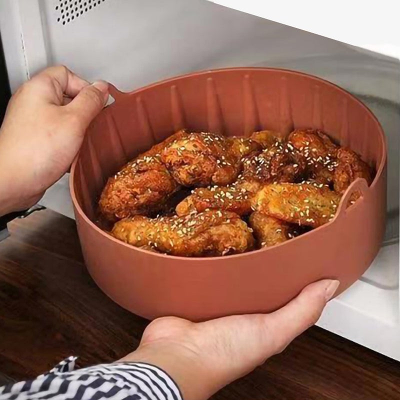 Air Fryer Silicone Pot Air Fryers Oven Accessories Baking Tray Non-stick  Pan US
