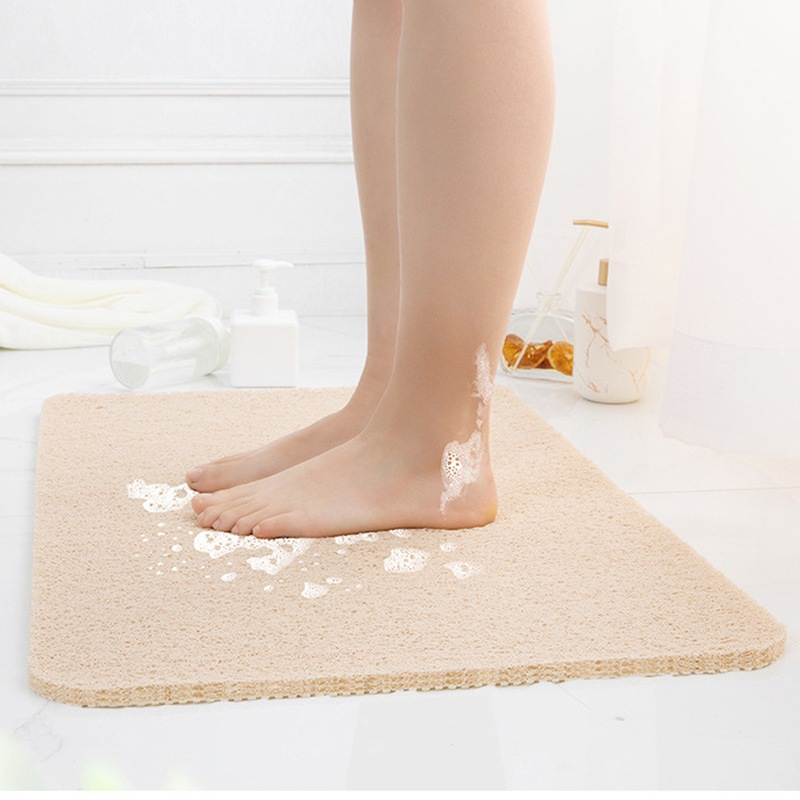 Buy AntiSlip Shower Loofah Bathroom Bath Mat Carpet Water Drains MyDeal