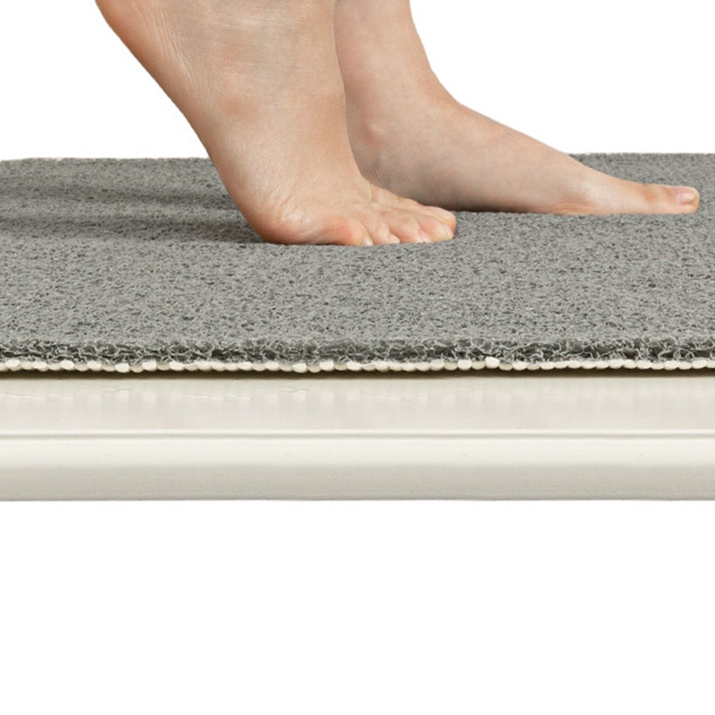 Buy AntiSlip Shower Loofah Bathroom Bath Mat Carpet Water Drains MyDeal