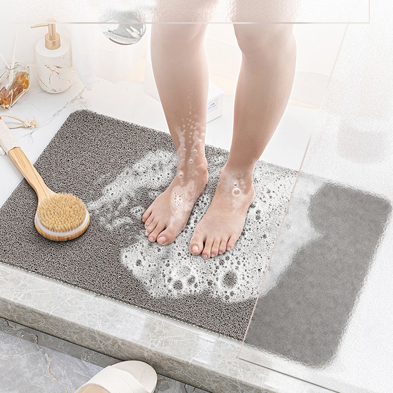 Buy AntiSlip Shower Loofah Bathroom Bath Mat Carpet Water Drains MyDeal