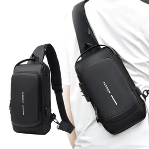 Anti theft Crossbody Sling Bag USB Port Sport Chest Shoulder Bag Lightweight Shoulder Bag