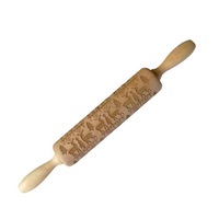 Baking Embossed Rolling Pin Wooden Pattern Rolling Pin