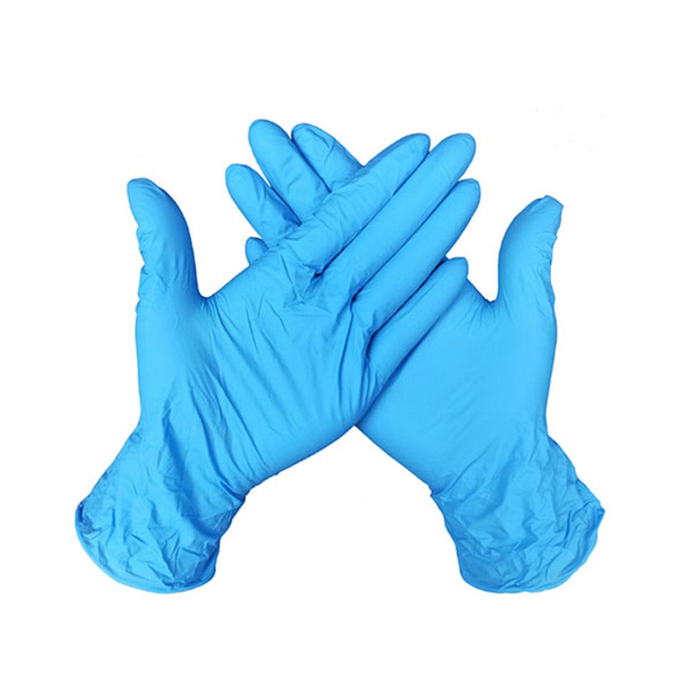 Box of 50pcs Disposable Gloves Blue Nitrile Gloves White Transparent Gloves Housework High Elasticity Gloves Protective Gloves