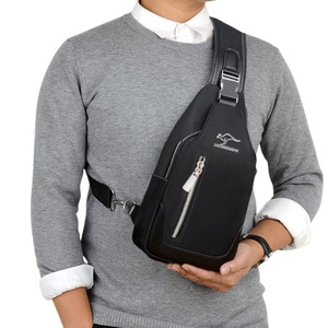 Chest Bag Sling Backpack Cross Body Bag With USB Port For Walking Hiking Travel