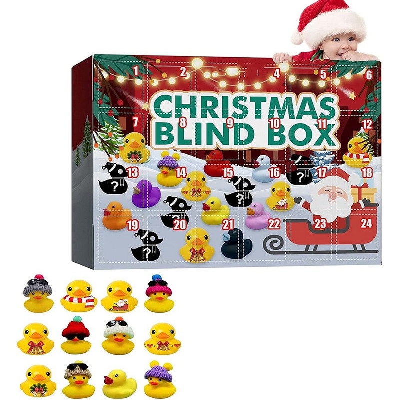 Buy Christmas 24 Days Countdown Advent Calendar with Rubber Ducks and