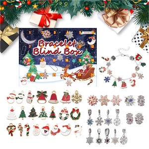 Christmas DIY Bracelet Jewelry Making Kit 24 Days Advent Calendar DIY Charm Bracelets Making Kit Gift
