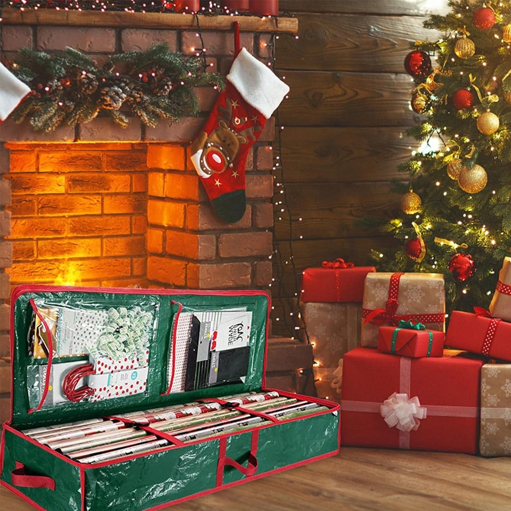 Xmas wrapping paper online storage bag