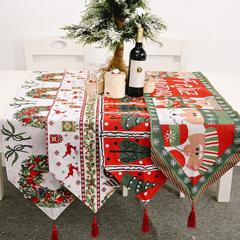 Christmas Table Runner Table Flag Home Table Decoration Santa Claus Wreath Tree Elk Pattern Tassel Table Runner Tablecloth Buy Tablecloths 2678471 Christmas Table Runner Table Flag Home Table Decoration Santa Claus Wreath Tree Elk Pattern Tassel Table Runner Tablecloth Buy Tablecloths 2678471