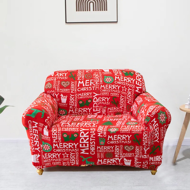Buy Christmas Theme Elastic Sofa Cover Couch Cover Santa Claus Cedar