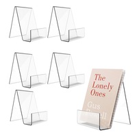 Clear Acrylic Book Stand with Ledge Clear Acrylic Book Display Easel Display Stand for Displaying Books