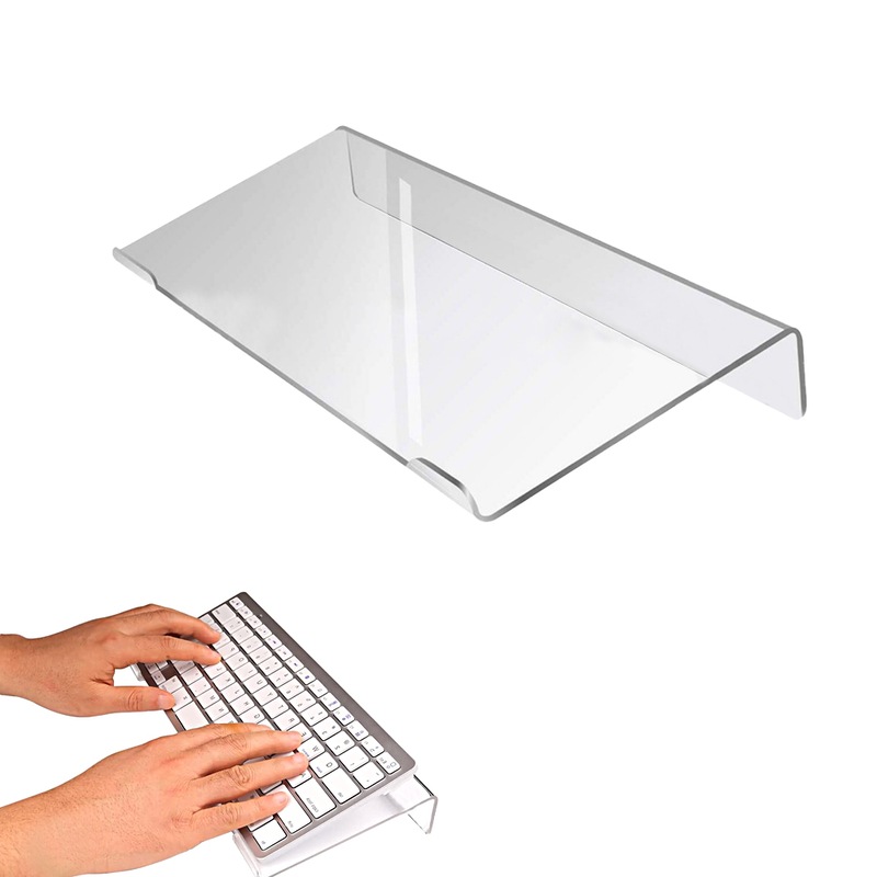 Buy Clear Acrylic Tilted Computer Keyboard Holder for Easy Ergonomic ...