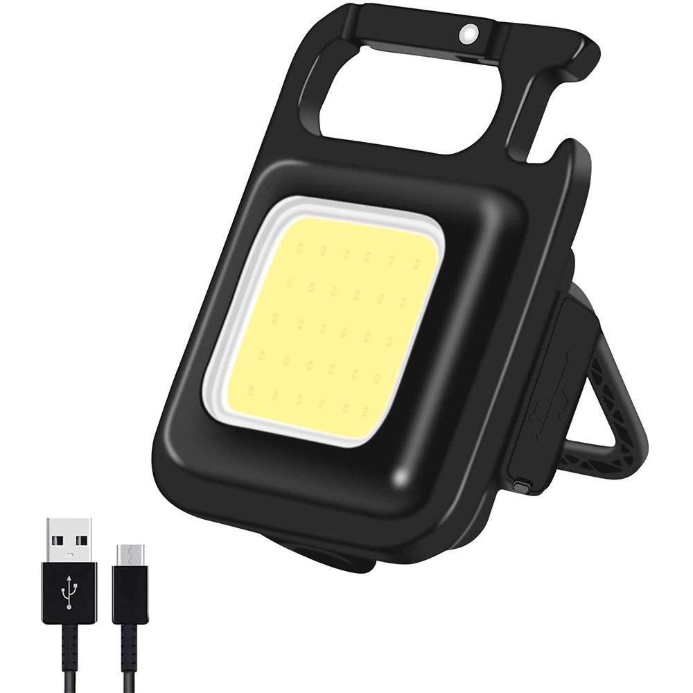 COB Keychain Flashlight Rechargeable Light Bottle Opener Fishing Camping Lamp  Australia