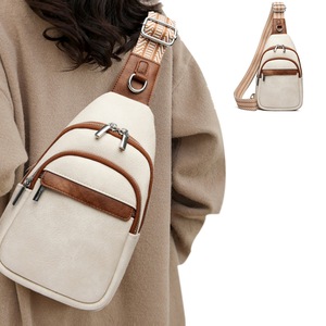 Crossbody Bag for Women PU Leather Sling Belt Bag Small Chest Bag Fanny Pack