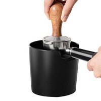 Durable Knock Box with Non-Slip Base Dual Use in One Box Knock Box and Coffee Grounds Collector